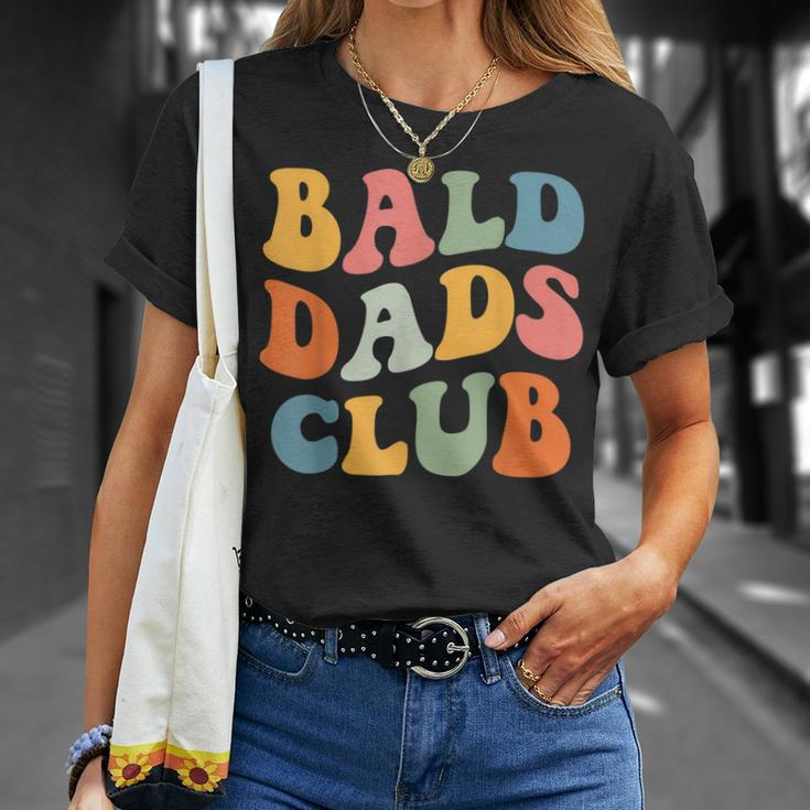 Bald Dads Club Funny Dad Fathers Day Bald Head Joke Gift For Women Unisex T-Shirt Gifts for Her