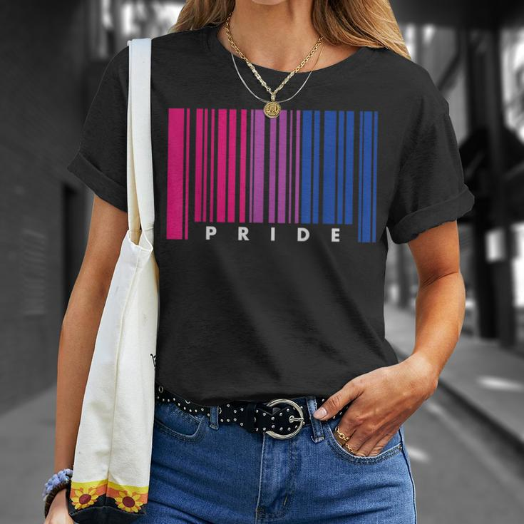 Barcode Bisexual Pride LgbtLesbian Gay Flag Gifts Unisex T-Shirt Gifts for Her
