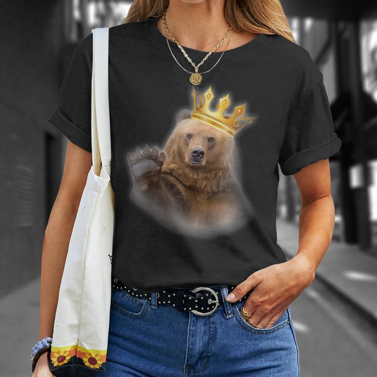 Bear King Funny Grizzly Bear Brown Bear Brown Funny Gifts Unisex T ...