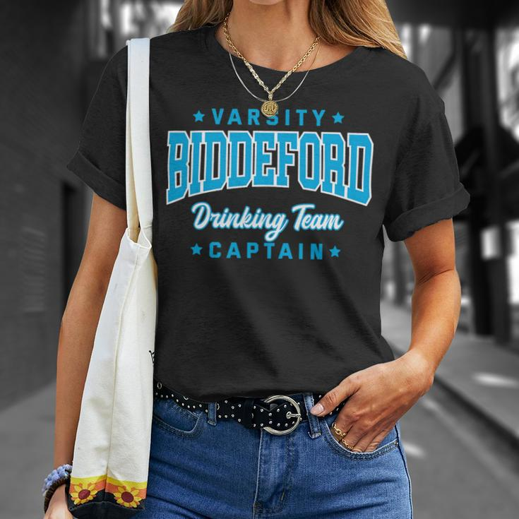 Beer Biddeford Drinking Team Captain Maine Craft Beer Me Brewer Unisex T-Shirt Gifts for Her