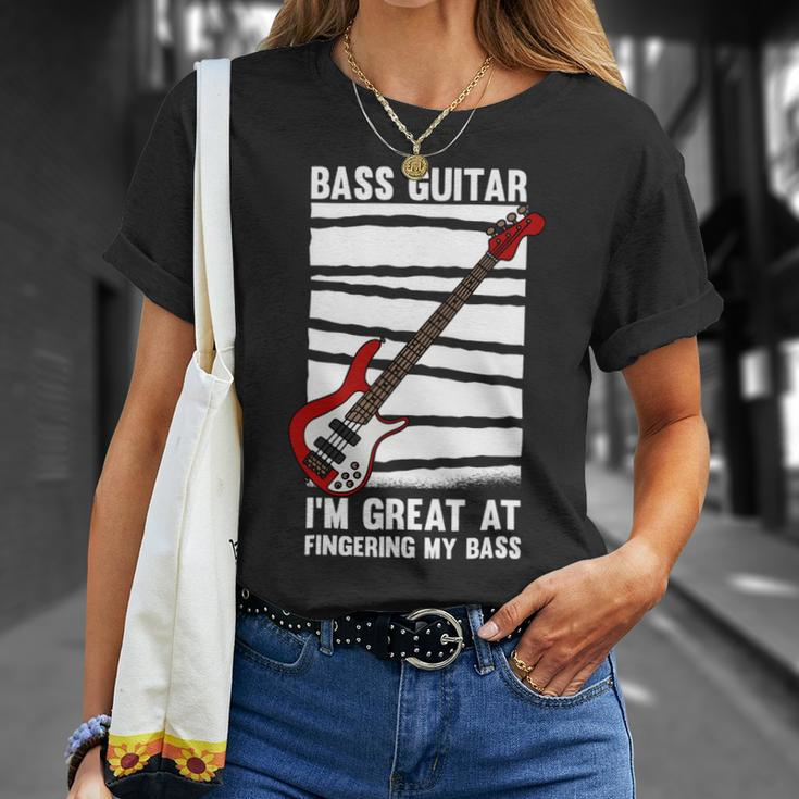 Beer Funny Bass Guitar Player Graphic Design And Beer Guitarist Unisex T-Shirt Gifts for Her