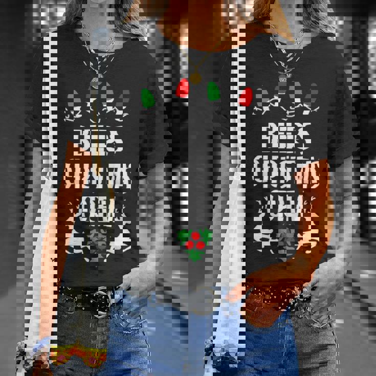 Beers Name Gift Christmas Crew Beers Unisex T-Shirt Gifts for Her