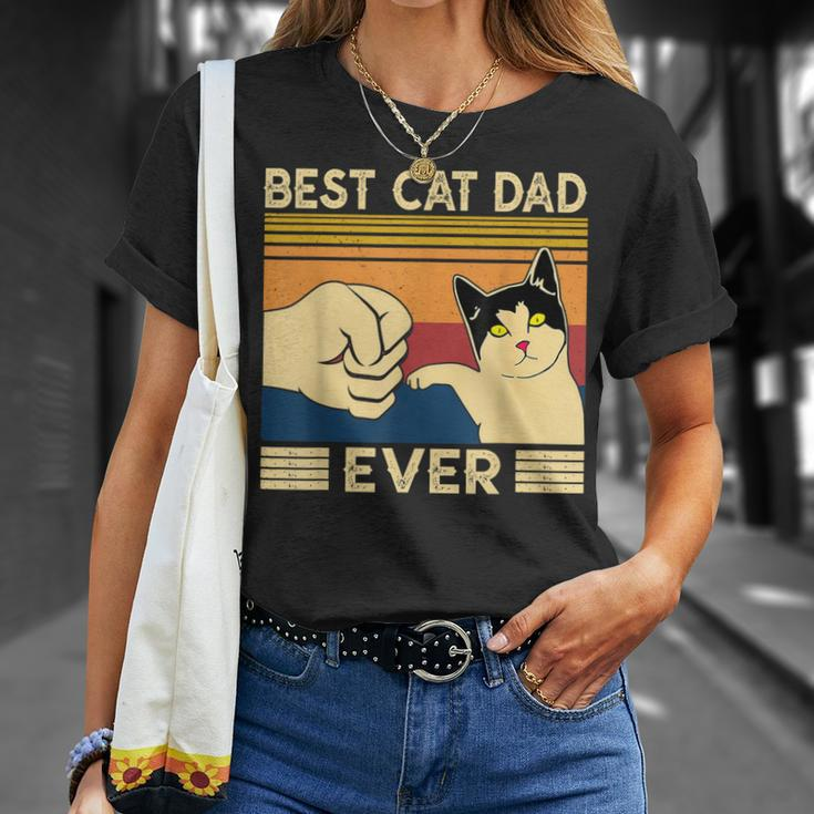 Best Cat Dad Ever Vintage Cat Daddy Father Day Gifts Unisex T-Shirt Gifts for Her