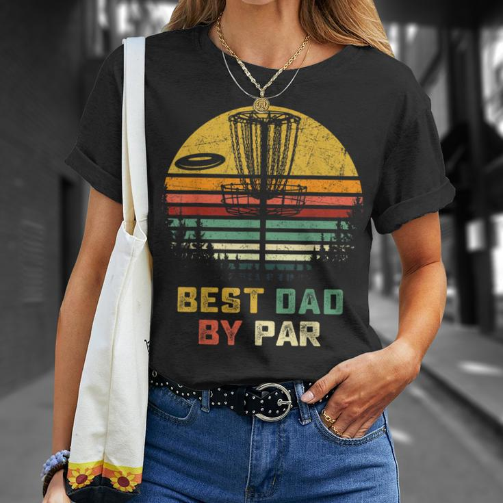 Best Dad By Par Vintage Disc Golf Dad Fathers Day Unisex T-Shirt Gifts for Her