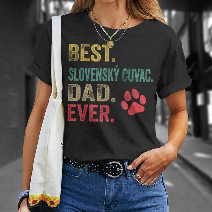 Best Slovenský Cuvac Dad Ever Vintage Father Dog Lover T-Shirt Gifts for Her