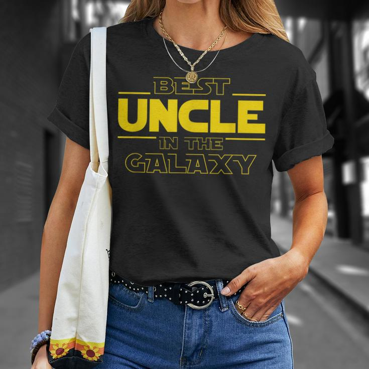 Best Uncle In The Galaxy Funny Uncle Gifts Unisex T-Shirt Gifts for Her