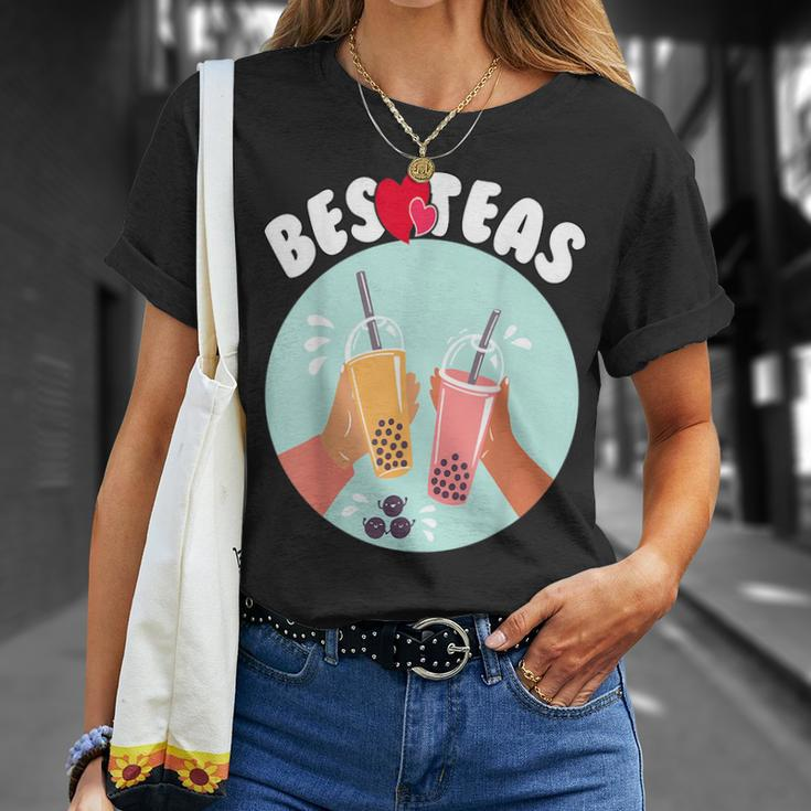 Besteas Milk Tea Lovers Boba Bffs Besties Bubble Tea Unisex T-Shirt Gifts for Her