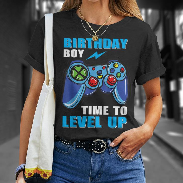 Birthday Boy Time To Level Up Video Game Boys Unisex T-Shirt Gifts for Her