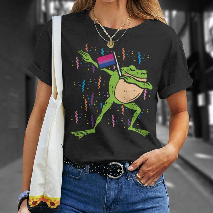 Bisexual Flag Frog Dab Lgbt Bi Pride Stuff Animal Unisex T-Shirt Gifts for Her