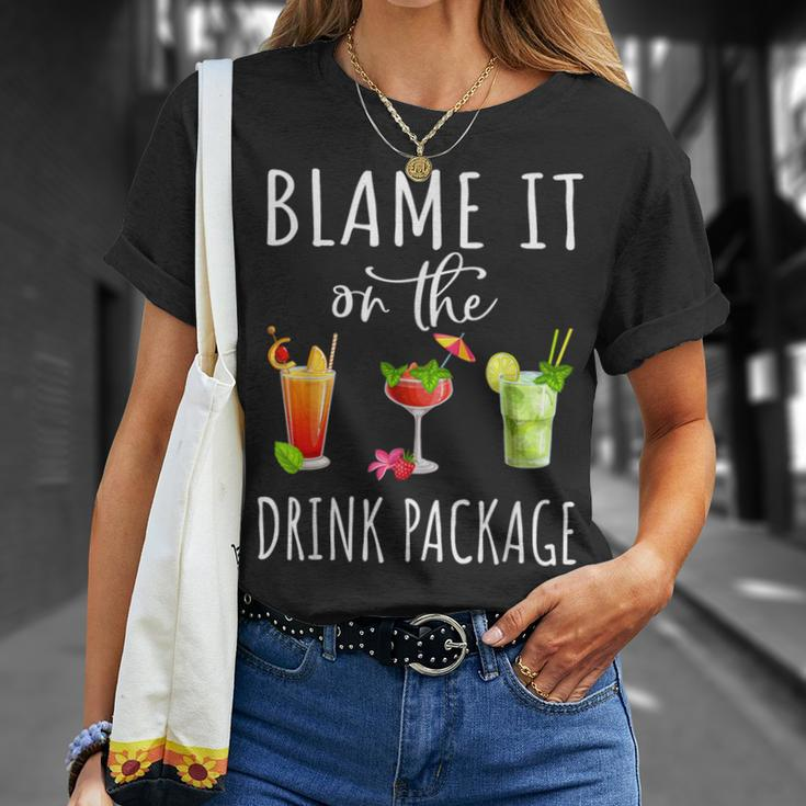 Blame It On The Drink Package Cruise Cruising Cruiser T-Shirt Gifts for Her
