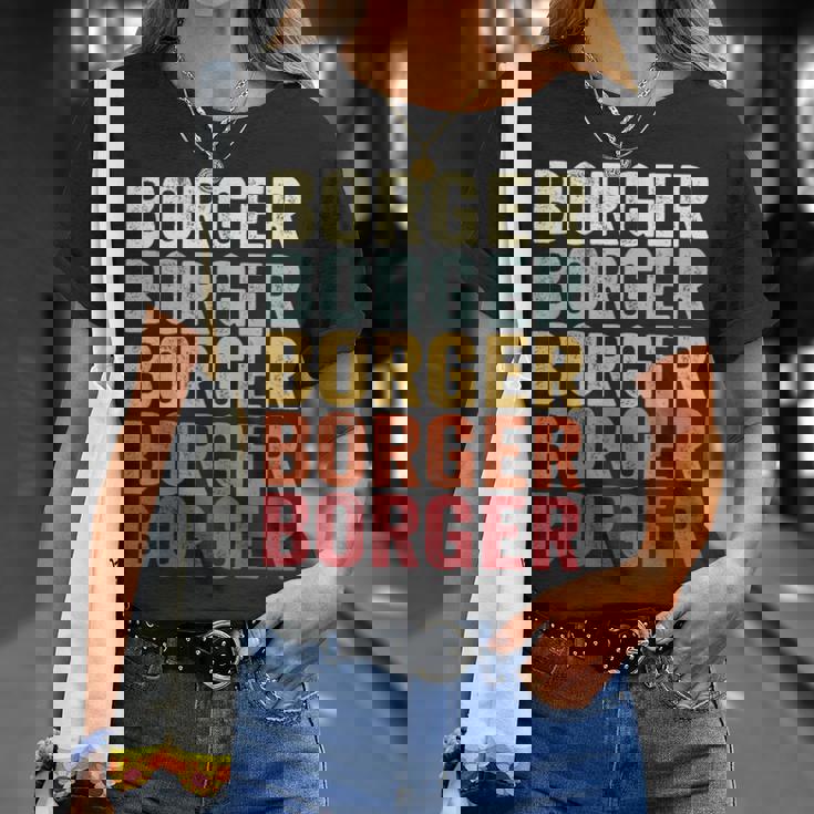 Borger Texas Borger Tx Retro Vintage Text T-Shirt Gifts for Her