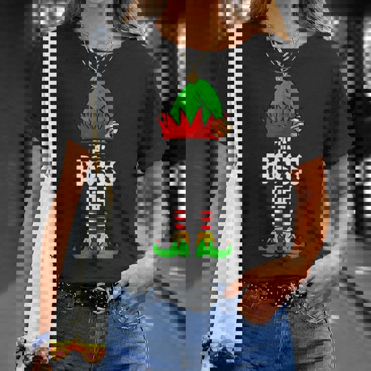 Boss Elf Matching Christmas T-shirt Gifts for Her Boss Elf Matching Christmas T-shirt Gifts for Her