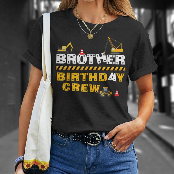 Brother Birthday Crew Construction Birthday Party T-shirt Gifts for Her