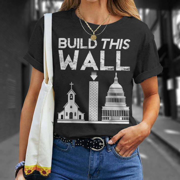 Build This Wall Separation Of Church And State Usa T-Shirt Gifts for Her