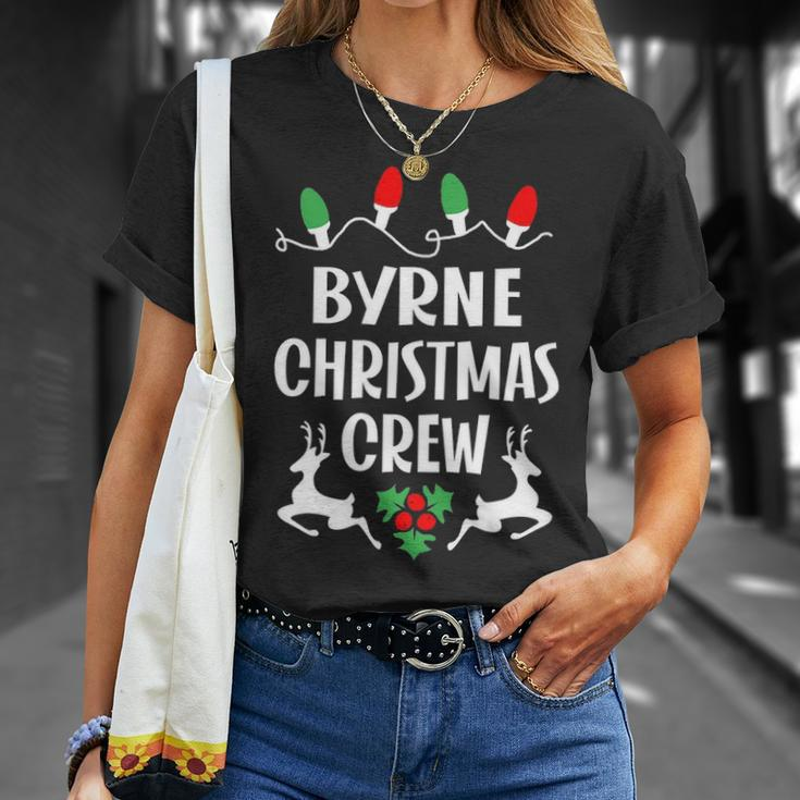 Byrne Name Gift Christmas Crew Byrne Unisex T-Shirt Gifts for Her