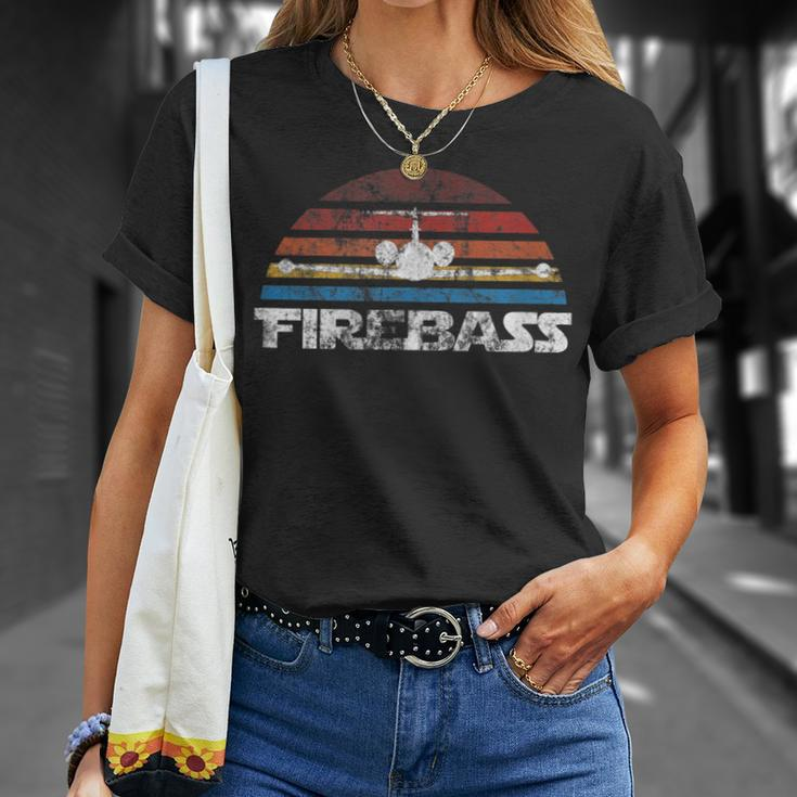 C-21 Learjet Firebass Vintage Sunset Airplane T-Shirt Gifts for Her