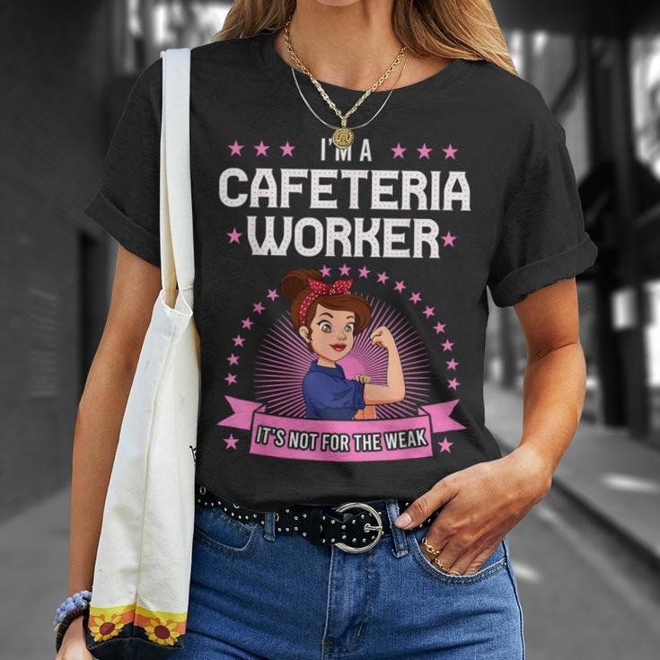 Cafeteria Worker Strong Woman Lunch Lady Food Service Crew T-Shirt Gifts for Her