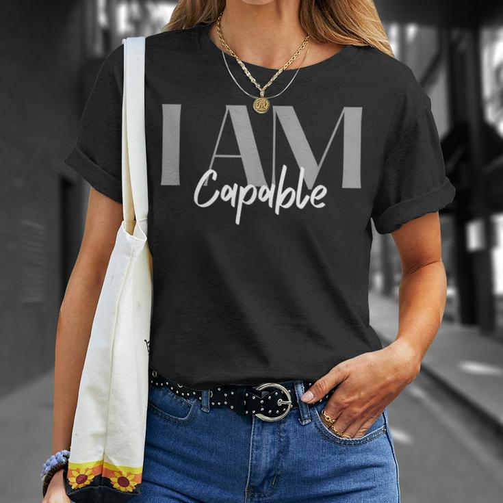Capable Inspirational Quotes Positive Affirmation T-Shirt Gifts for Her