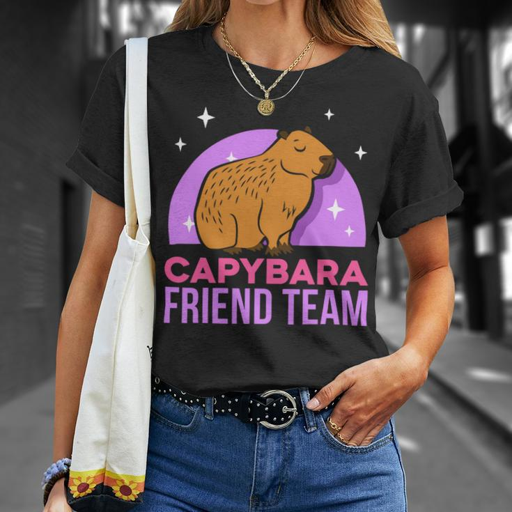 Capybara Friend Team Lover Animal Capybaras Rodent Unisex T-Shirt Gifts for Her