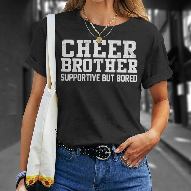 Cheer Brother Supportive But Bored Cheerleader T-Shirt Gifts for Her