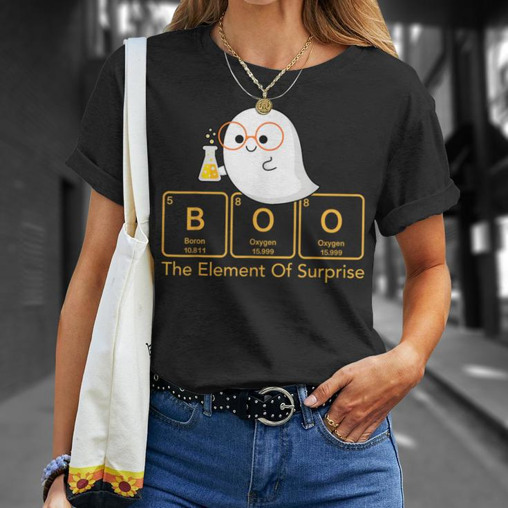 Chemistry Boo The Element Of Surprise Cute Chemist Halloween T-Shirt Gifts for Her
