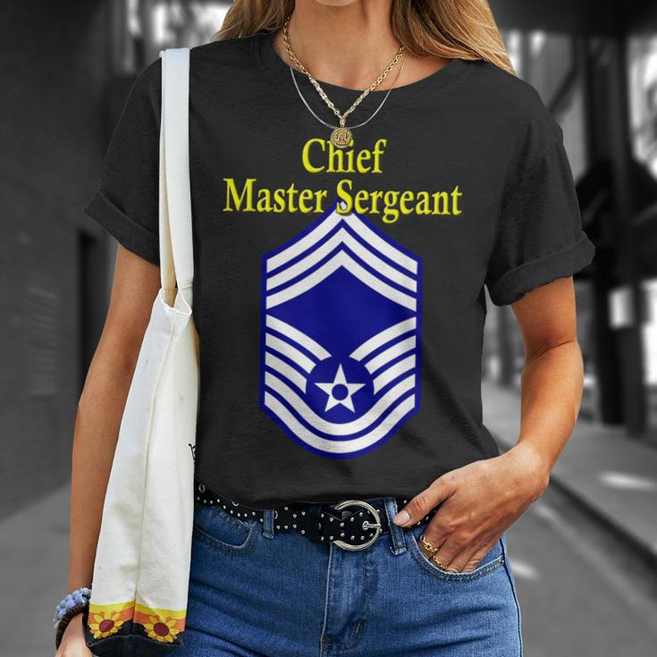 Chief Master Sergeant Air Force Rank Insignia T-Shirt Gifts for Her
