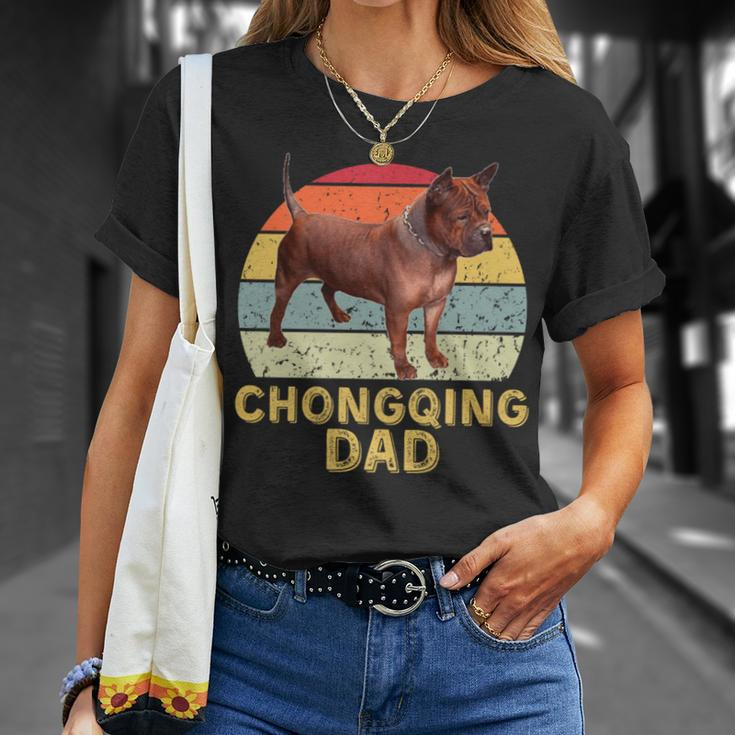 Chinese Chongqing Dog Dad Retro My Dogs Are My Cardio T-Shirt Gifts for Her