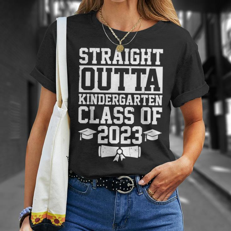 Class Of 2023 Funny Straight Outta Kindergarten Graduation Unisex T-Shirt Gifts for Her