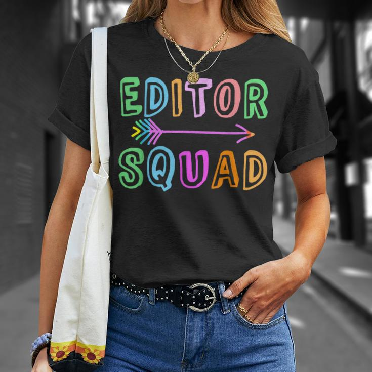 Content Editing Staff Team Yearbook Crew Author Editor Squad T-Shirt Gifts for Her