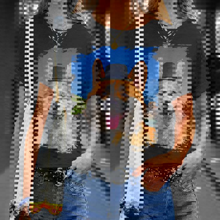 Corgi Face Dog Dogs Wearing Hat At Beach Funny Cute Unisex T-Shirt Gifts for Her Corgi Face Dog Dogs Wearing Hat At Beach Funny Cute Unisex T-Shirt Gifts for Her