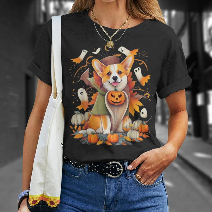 Corgi Witch Cute Halloween Costume For Dog Lover T-Shirt Gifts for Her