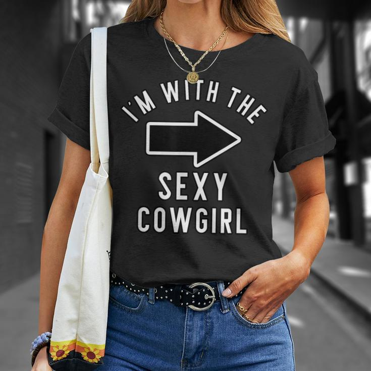 Couples Halloween Costume Im With The Sexy Cowgirl Unisex T-Shirt Gifts for Her