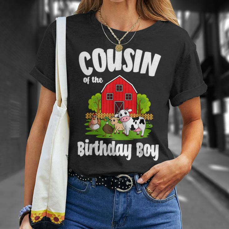 Cousin Of The Birthday Boy Farm Animal Bday Party Unisex T-Shirt Gifts for Her