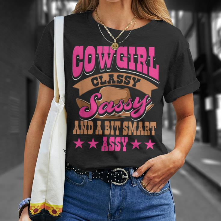 Cowgirl Classy Sassy And A Bit Smart Assy Country Western Unisex T-Shirt Gifts for Her