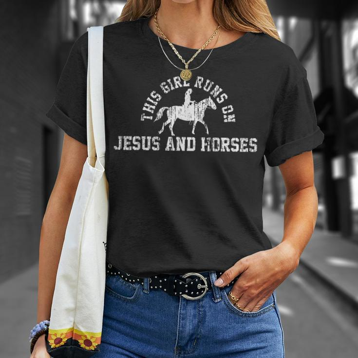 Cowgirl Vintage Jesus Horse Lover Christian Gift Unisex T-Shirt Gifts for Her