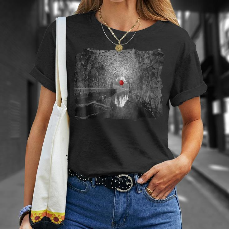 Creepy Halloween Red Balloon Floats In The Sewer Halloween T-Shirt Gifts for Her