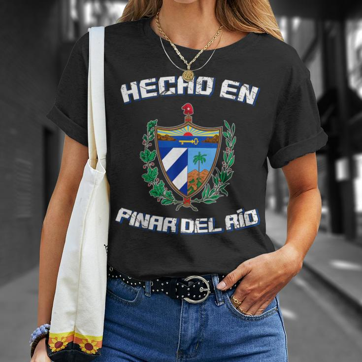 Cuban Flag Hecho En Pinar Del Río Cuba Camisa T-Shirt Gifts for Her