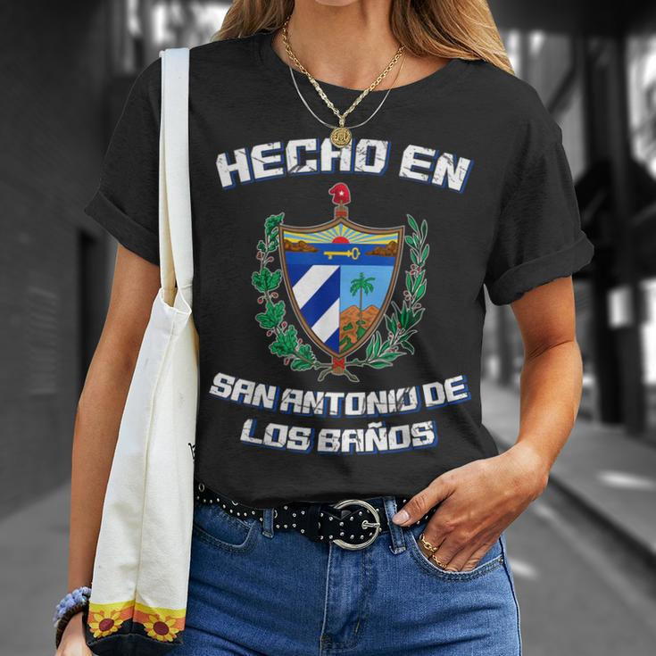 Cuban Hecho En San Antonio De Los Banos Cuba Camisa T-Shirt Gifts for Her