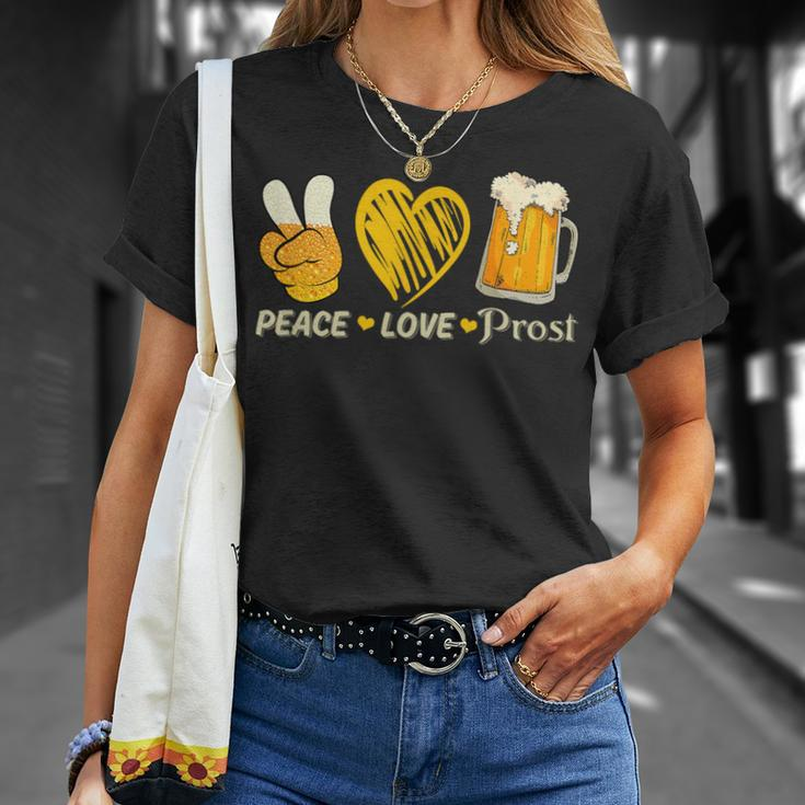 Cute Oktoberfest Costume Peace Love Prost Prost Oktoberfest T-Shirt Gifts for Her