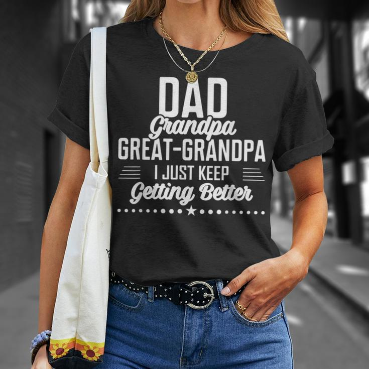 Dad Grandpa Great Grandpa Fathers Day Last Minute Unisex T-Shirt Gifts for Her