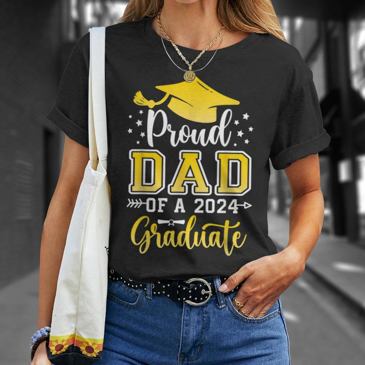 Dad Senior 2024 Proud Dad Of A Class Of 2024 Graduate Unisex T-Shirt Gifts for Her