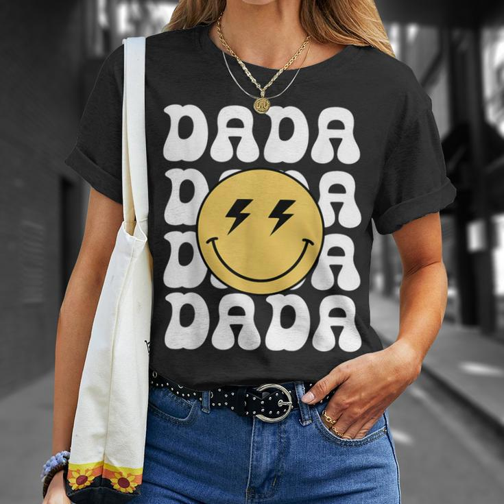 Dada One Happy Dude Birthday Theme Family Matching T-Shirt Gifts for Her