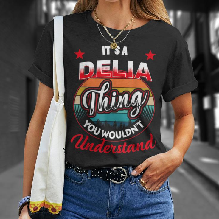 Delia Retro Name Its A Delia Thing Unisex T-Shirt Gifts for Her