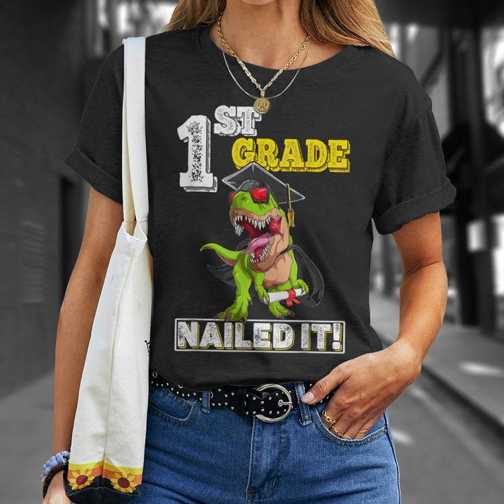 Dinosaur Graduation Hat First Grade Nailed It Class Of 2034 Unisex T-Shirt Gifts for Her