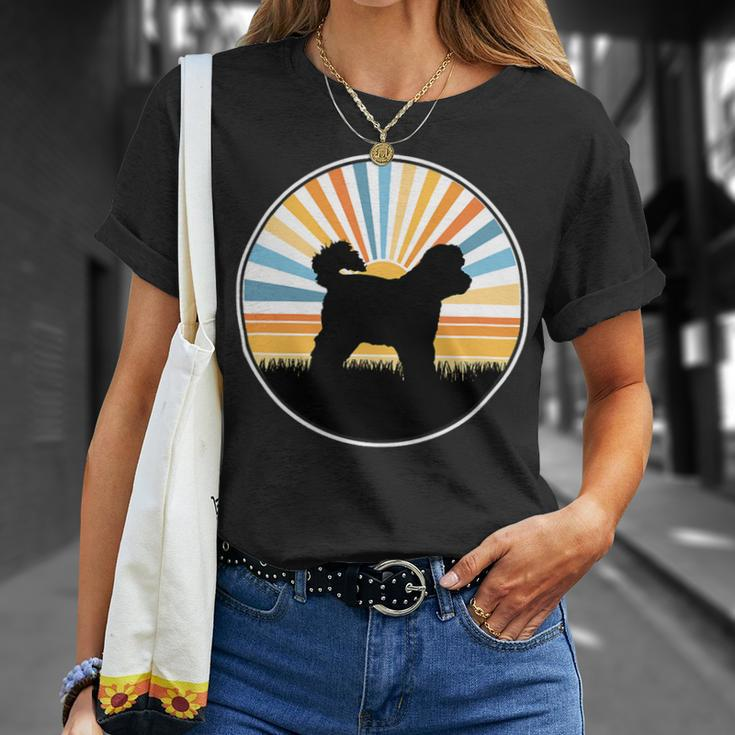 Dog Bichon Frise Mom Dog Dad Retro Sunset Pet Unisex T-Shirt Gifts for Her
