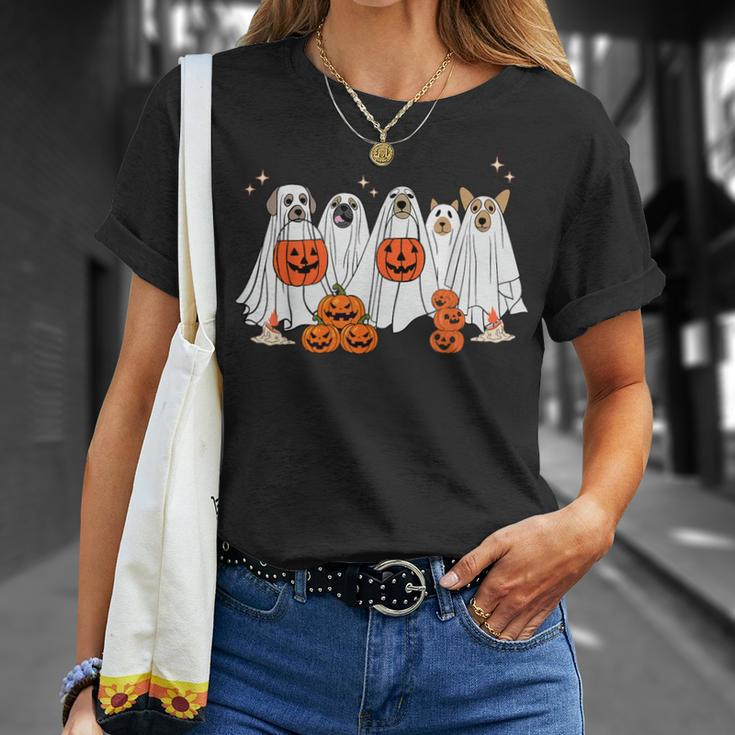 Dog Ghost Cute Dog Dressed As Ghost Halloween Dog T-Shirt Gifts for Her