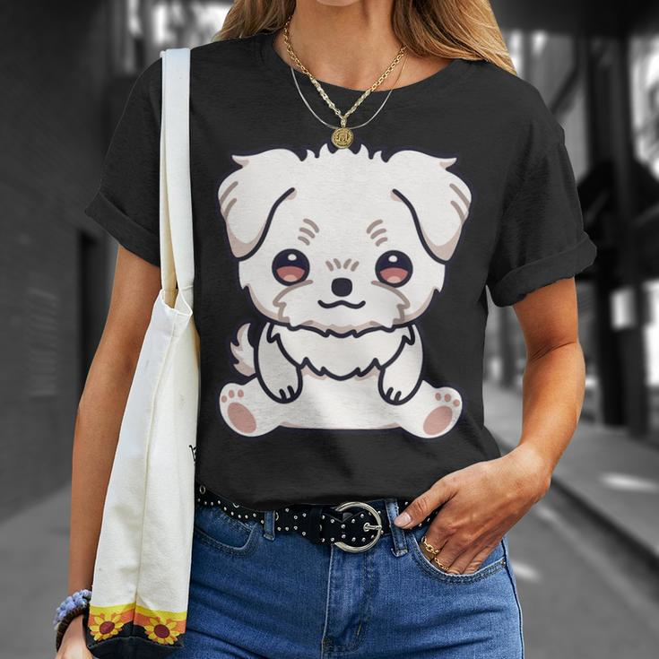 Dog Maltese Cute Kawaii Lover Owner Puppy Aesthetic Unisex T-Shirt Gifts for Her