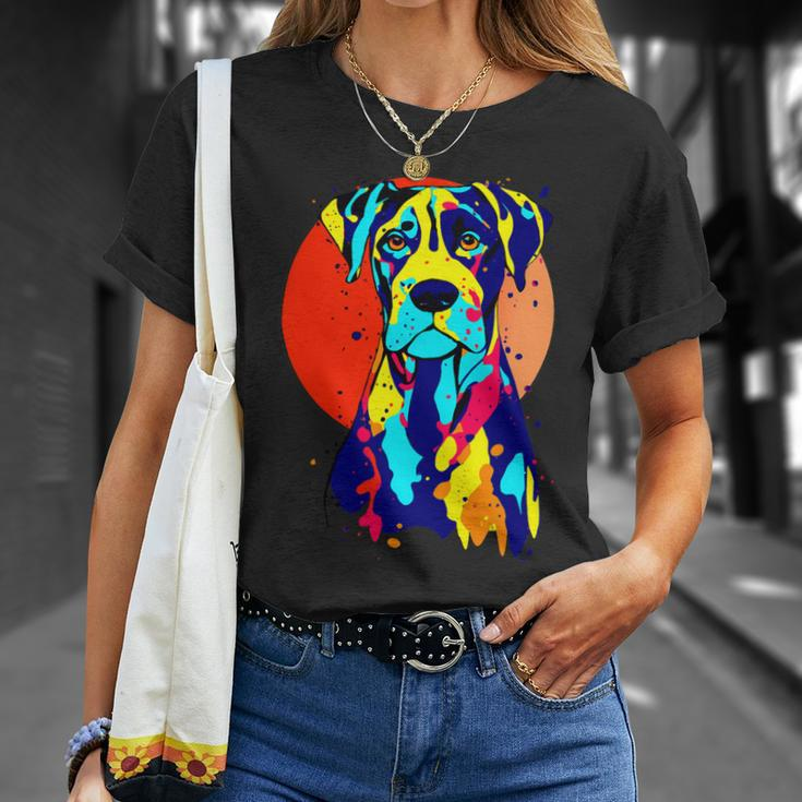 Dogbreed Great Dane Pop Art Colorful Unisex T-Shirt Gifts for Her