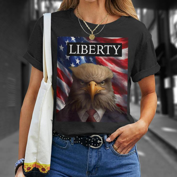 Eagle In A Suit American Flag - 4Th Of July Liberty Unisex T-Shirt Gifts for Her