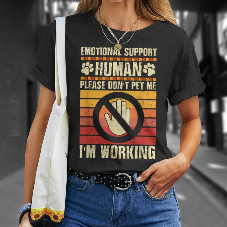 Emotional-Support Human Halloween Costume Do Not Pet Me Unisex T-Shirt Gifts for Her